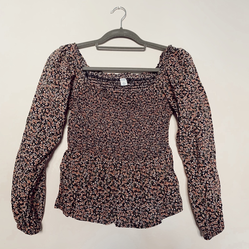 Old Navy Smocked Peasant Top
